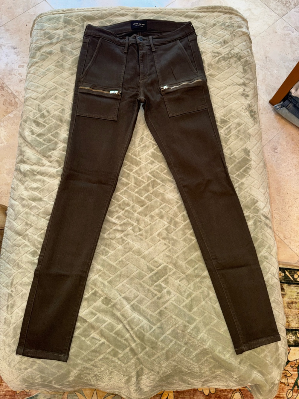 Black Orchid Los Angeles Jeans Size 28 Brown Skinny Zip Pocket Stretch
